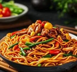 Makaron Smażony z wołowiną 牛肉炒面