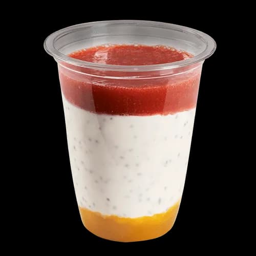 Pudding z chia z puree mango i musem truskawkowym 355g