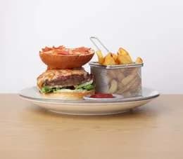 Burger Pizza z frytkami mały