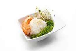 Grillowany łosoś z ryżem