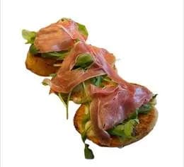 Bruschetta con prosciutto 3szt
