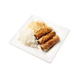 Sajgonki nem 3 sztuki z surówką i ryżem