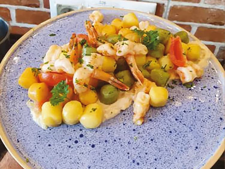 Chicche con gamberi na 4 serach