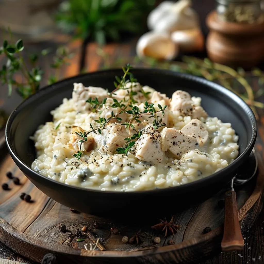 Risotto z kurczakiem i gorgonzolą