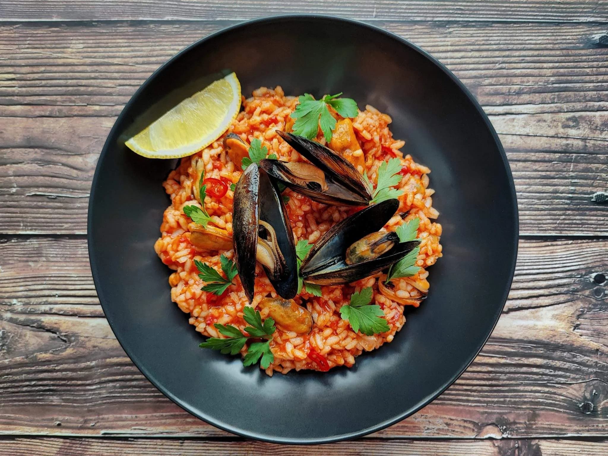 Risotto con cozze alla marinara