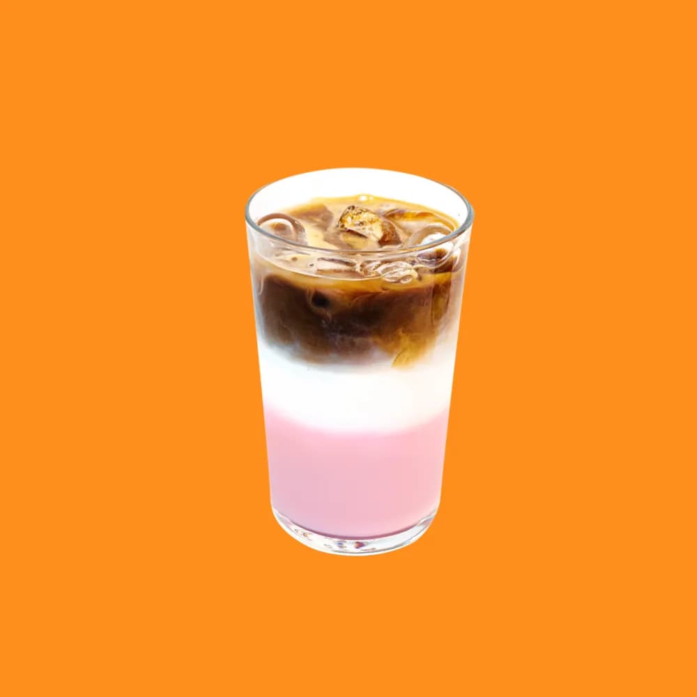Pink ice latte