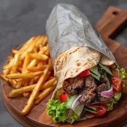 Pita L w zestawie z frytkami