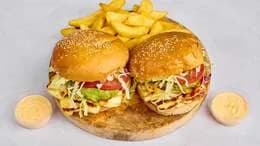 2x GrześZorba Burger+Frytki