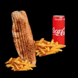 Rollo Amerykańskie wege (małe), frytki, Coca Cola 0.33l