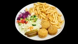 Falafel na cienkim z bakłażanem duży