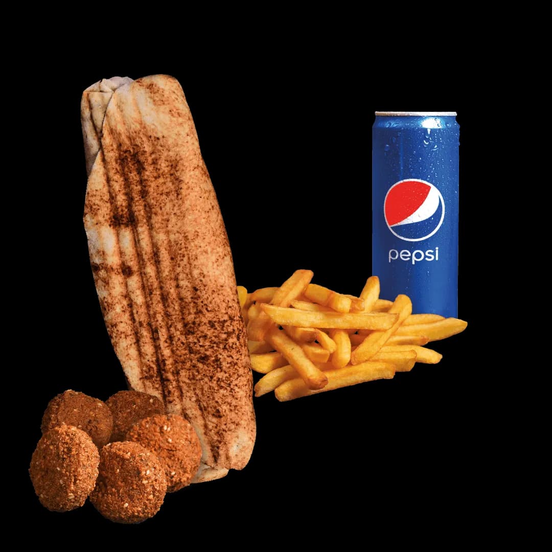 Rollo Wegetariańskie (małe), frytki, Pepsi 0.33l