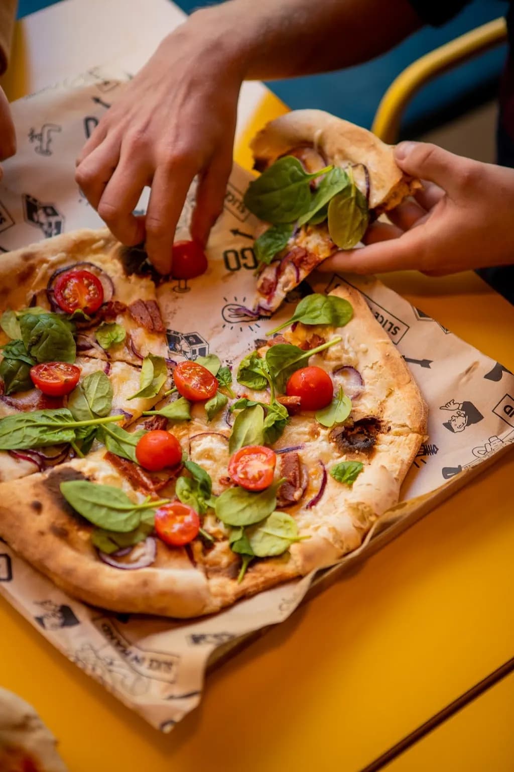 Slice in Hand pizza & drinks