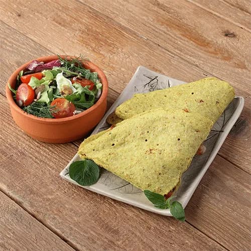 Pancakes with peppers and hemp seeds (2 pcs)