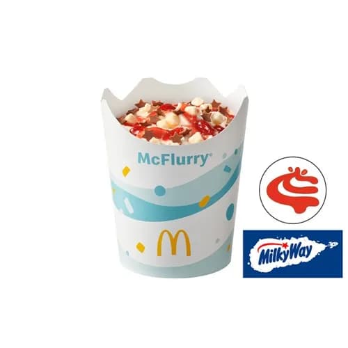 McFlurry® o smaku waniliowym MilkyWay® z polewą truskawkową