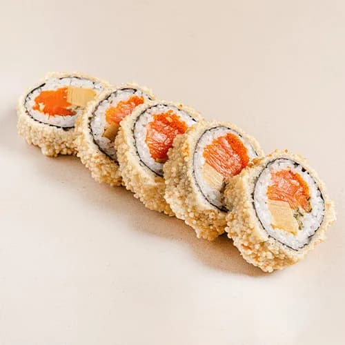 Tempura roll with smoked salmon (5 pcs/220g)