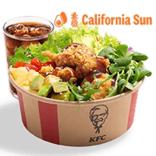 California Sun Poke Bowl z sałatą i bitesami + Napój