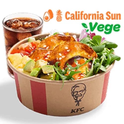 California Sun Poke Bowl z ryżem i halloumi + Napój