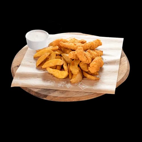 Polędwiczki BOX z sosem czosnkowym