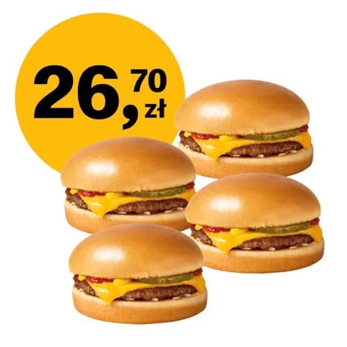 4x Cheeseburger w cenie 3