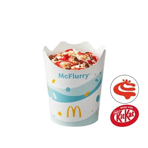McFlurry® o smaku waniliowym KitKat® z polewą truskawkową