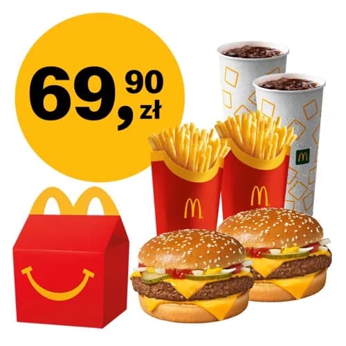 2x McZestaw Powiększony McRoyal + Happy Meal
