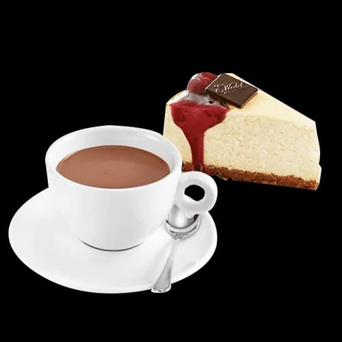 Set Cheesecake with caramel + Classic milk chocolate