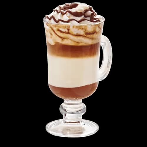 Latte with white and milk chocolate