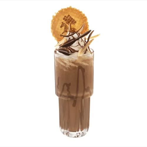Iced milk chocolate with coffee and whipped cream 250ml