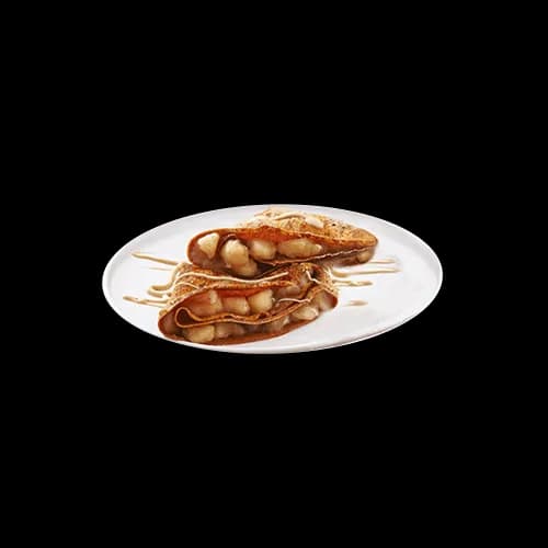 Crepes with apples and cinnamon