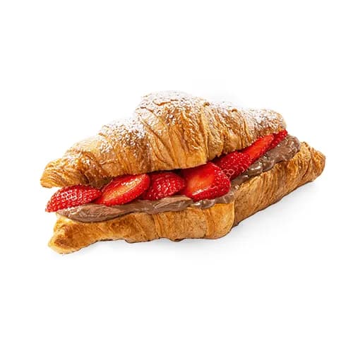 Croissant with chocolate cheese