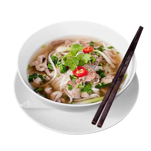 Pho soup with chicken