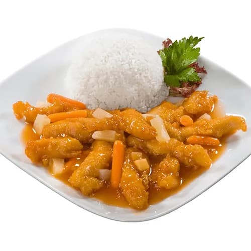 Double baked chicken in sweet and sour sauce