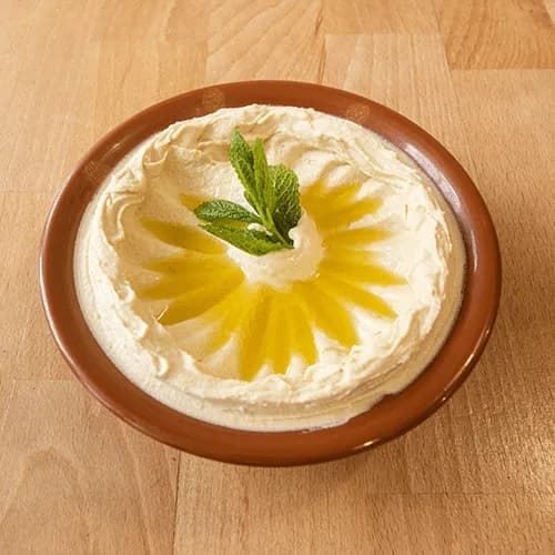 Hummus on a plate