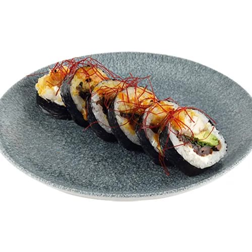 Futomaki z karmazynem w tempurze i awokado