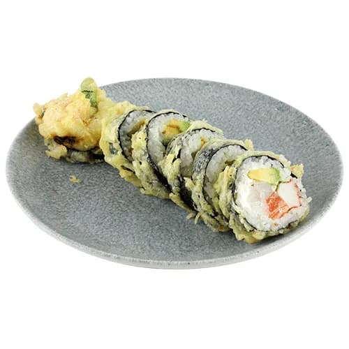 Futomaki w tempurze z łososiem i karmazynem