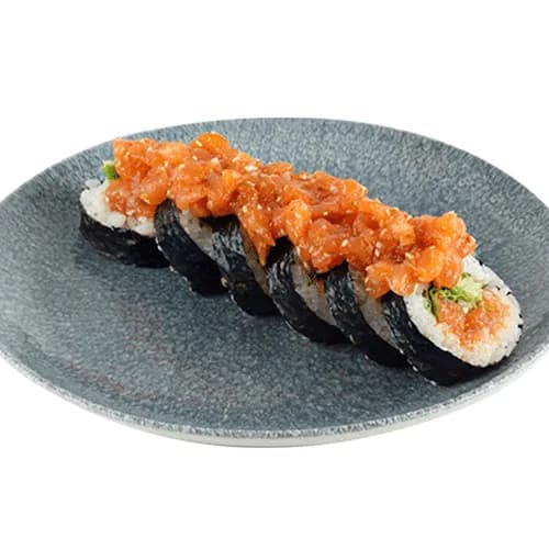 Futomaki z tatarem z łososia