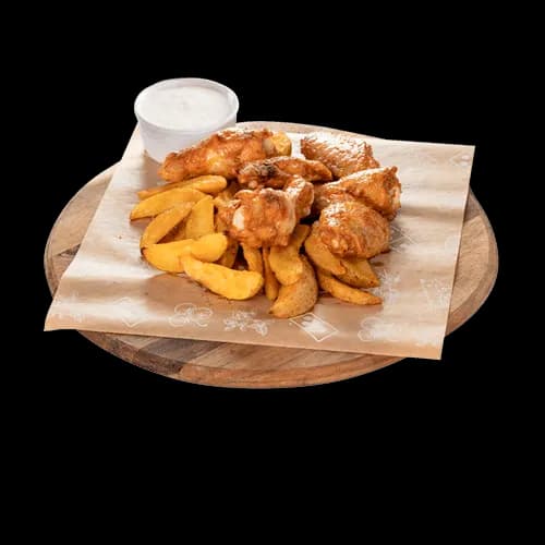 Chicken Wings BOX z sosem czosnkowym