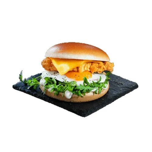 Śniadaniowa brioche z jajkiem i serem