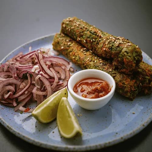 Veg seekh kebab