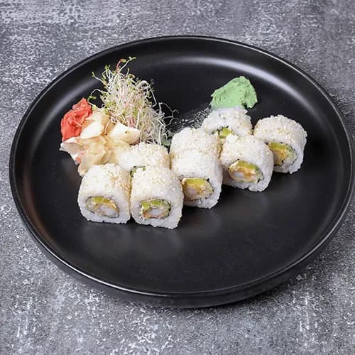 California Maki with tempura prawn