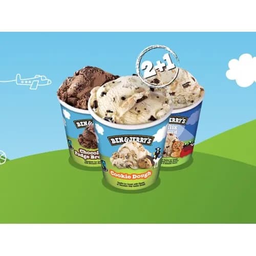 Ben&Jerry's 2+1 gratis