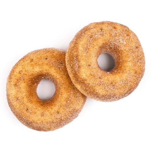 Apple donut with cinnamon sugar