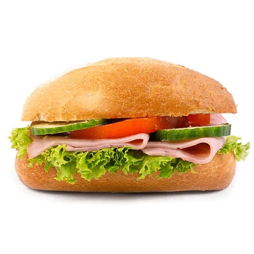 Traditional sandwich with ham
