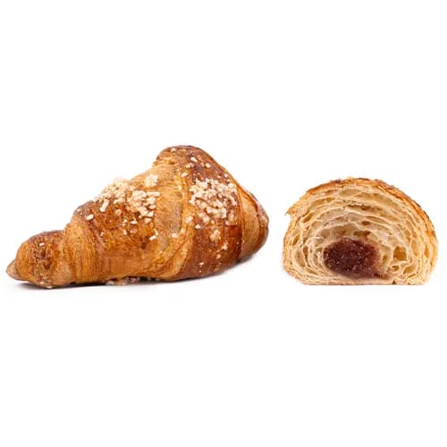 Croissant with raspberries