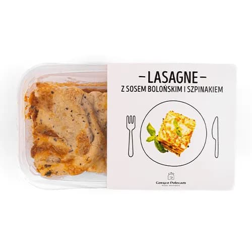 Lasagne with bolognese sauce and spinach