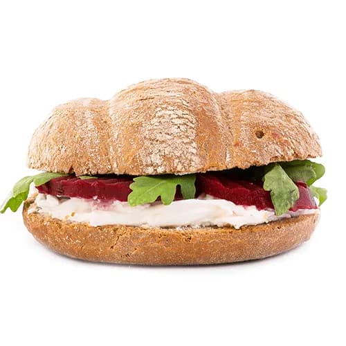 Rye sandwich with goat cheese