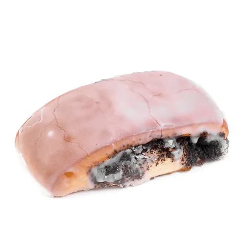 Yeast cake teabun with poppy seeds