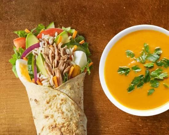 Wrap Tuńczyk Awokado + Zupa