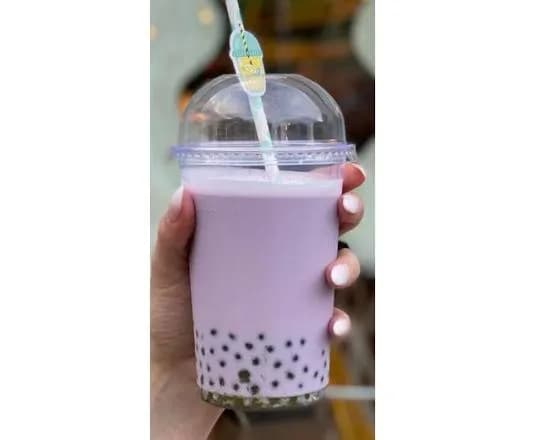 Bubble tea zielona o smaku brzoskwini