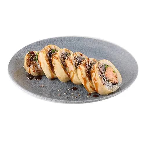 Uramaki Łosoś Pieczony Teriyaki
